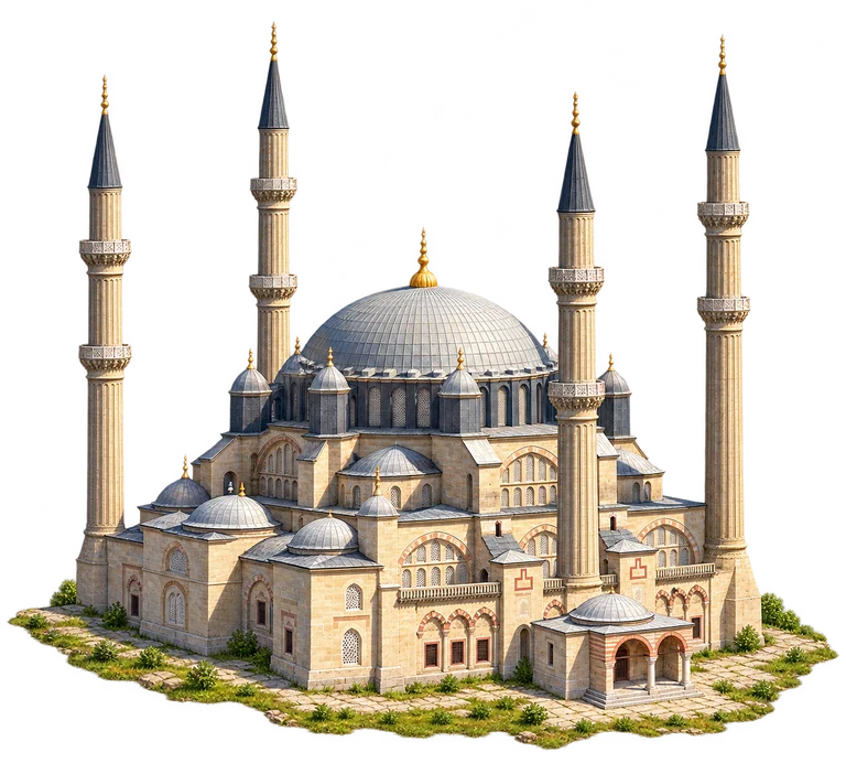 Illustration of Selimiye Mosque, Edirne