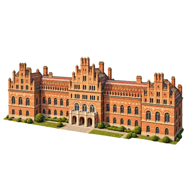 Illustration of Chernivtsi’s Former Metropolitans’ Residence