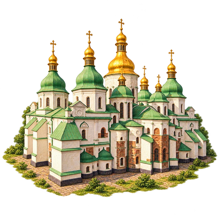 Illustration of Kyiv’s Saint Sophia Cathedral