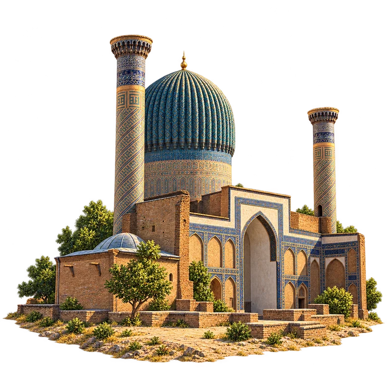 Illustration of Gur-e-Amir Mausoleum
