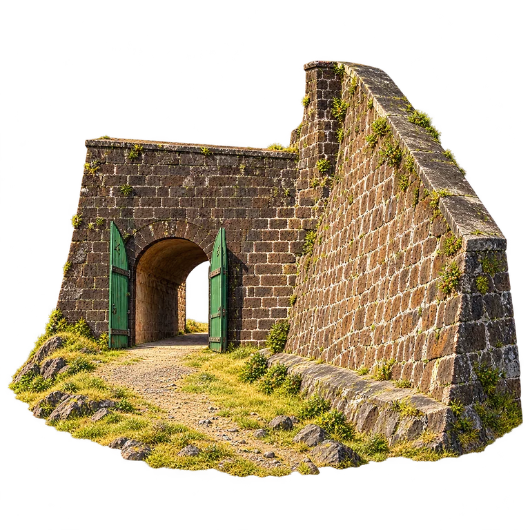 Illustration of Fort Charlotte Gateway