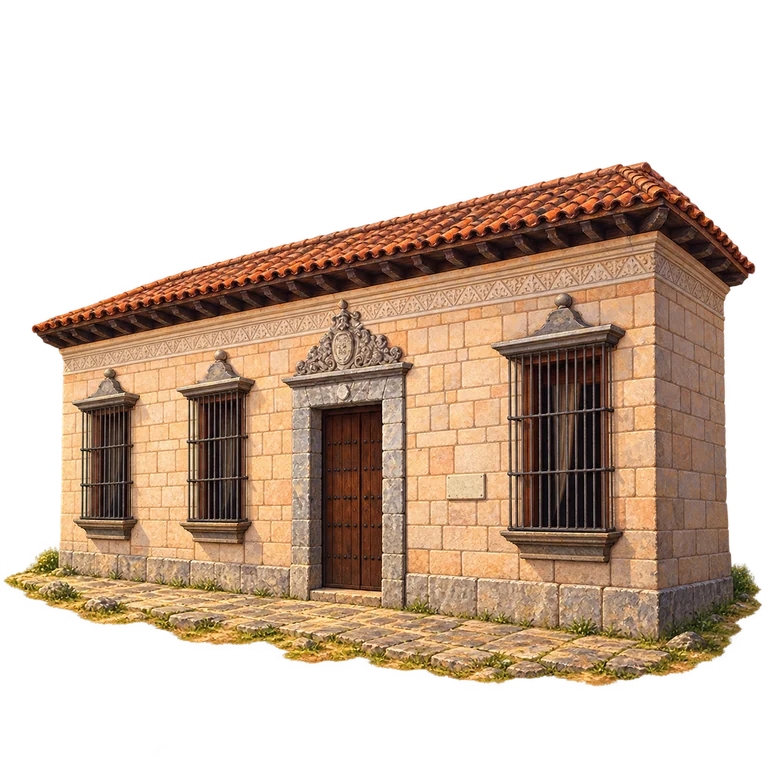 Illustration of Bolivar Birthplace, Restored Facade