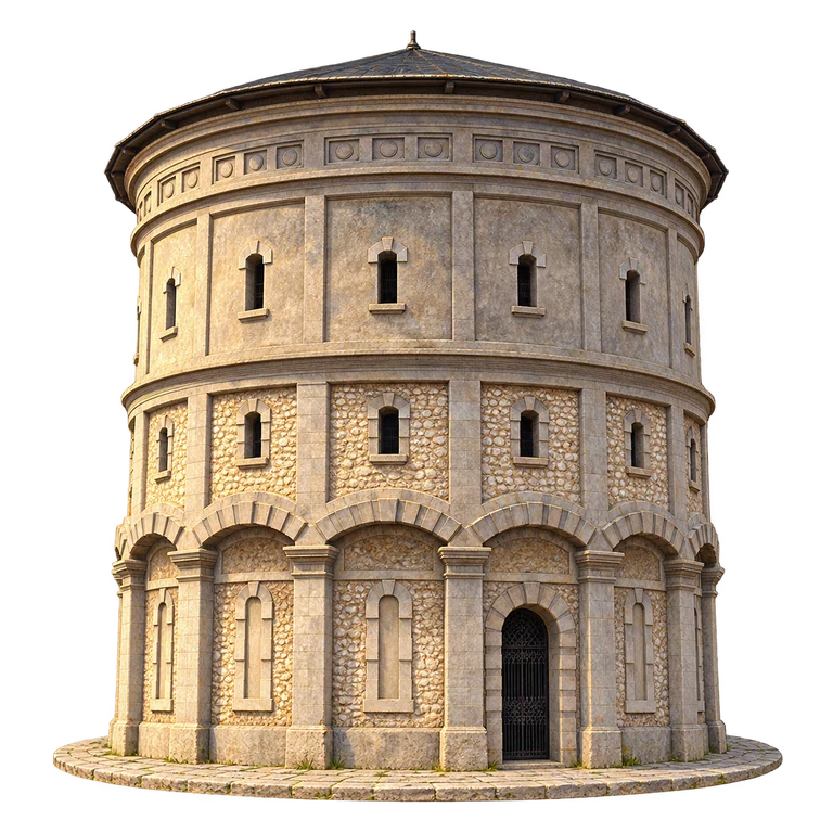 Illustration of Hàng Đậu Water Tower