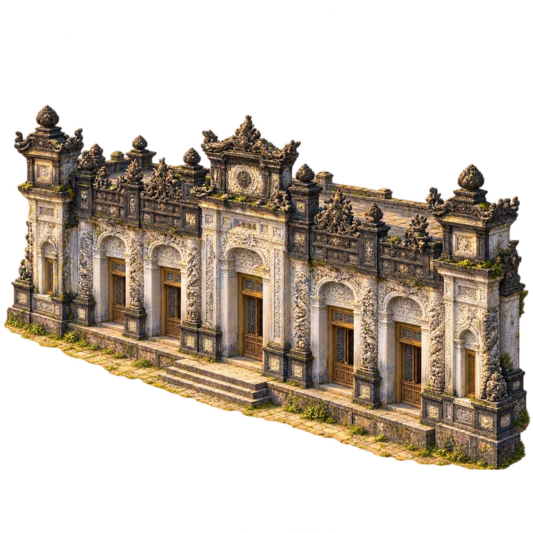Illustration of Thiên Định Palace at Khải Định Tomb
