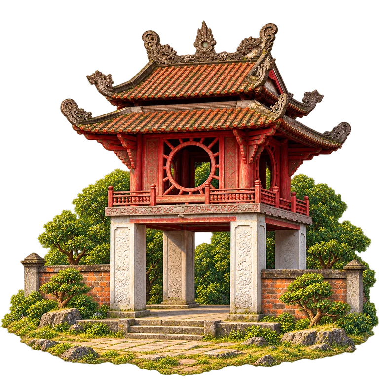 Illustration of Khuê Văn Pavilion