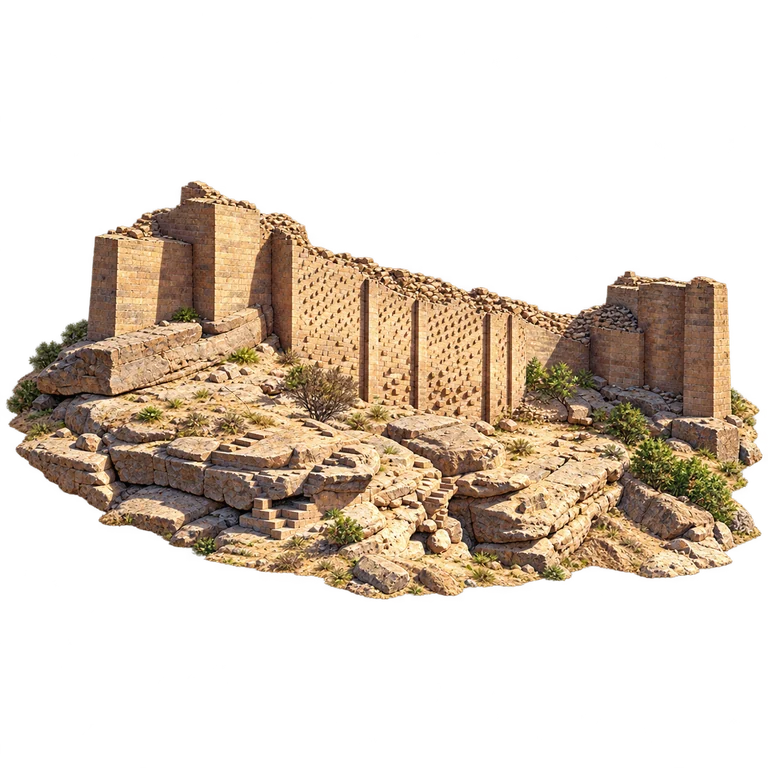 Illustration of Ancient Marib Dam waterworks