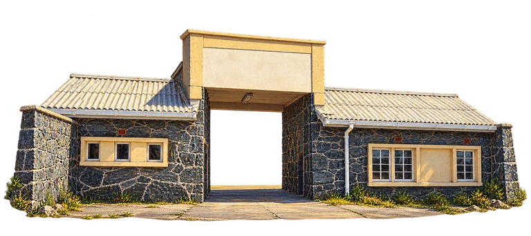 Illustration of Robben Island harbour visitors' gateway