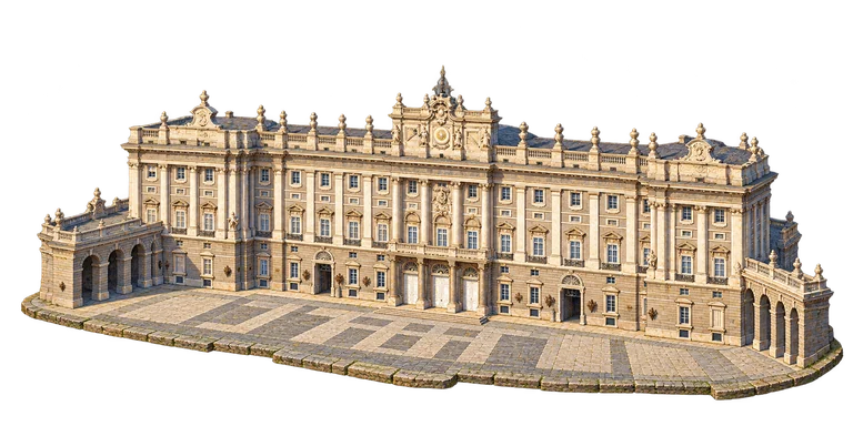 Illustration of Royal Palace of Madrid — Main Façade