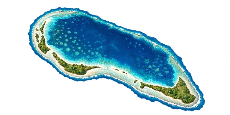 Illustration of Egmont Atoll — Lagoon and Reef