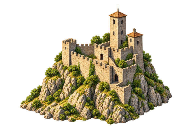 Illustration of Guaita — San Marino's First Tower