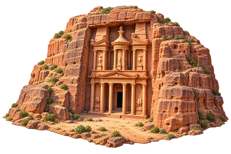 Illustration of Petra — The Treasury
