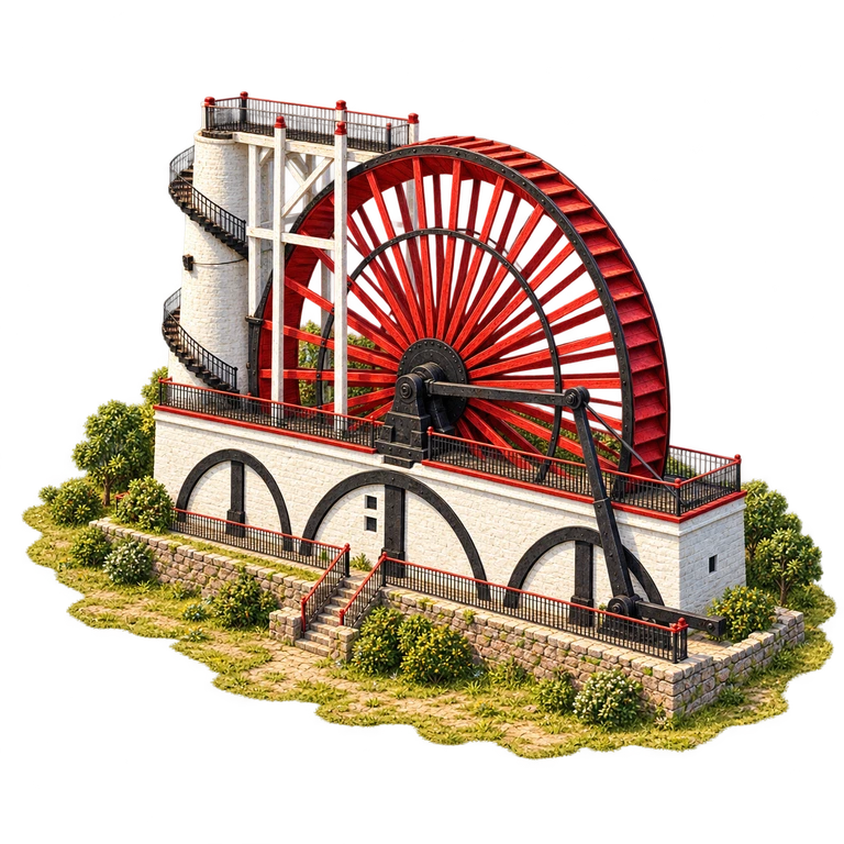 Illustration of The Great Laxey Wheel