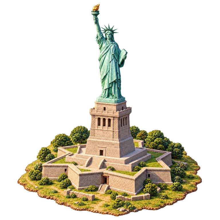 Illustration of Statue of Liberty