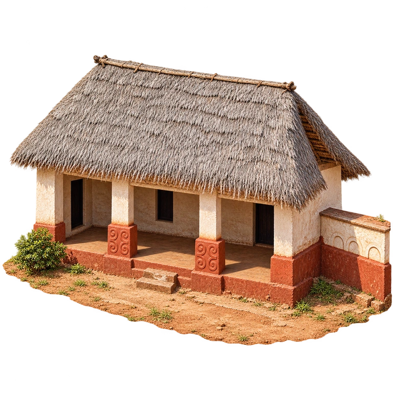 Illustration of Asante Traditional Buildings