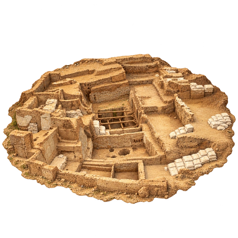 Illustration of Çatalhöyük