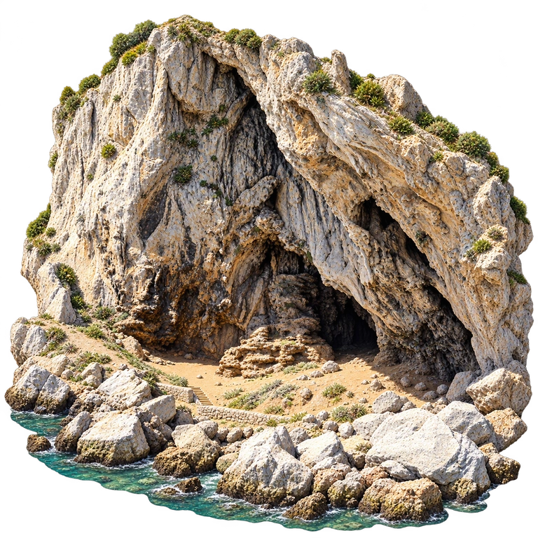 Illustration of Gorham's Cave Complex