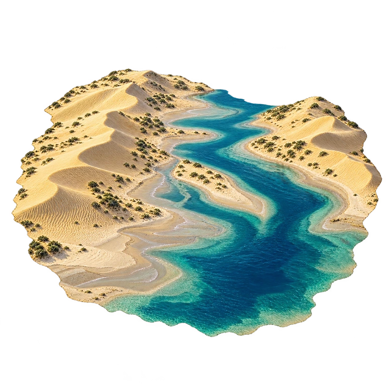 Illustration of Khor Al-Adaid