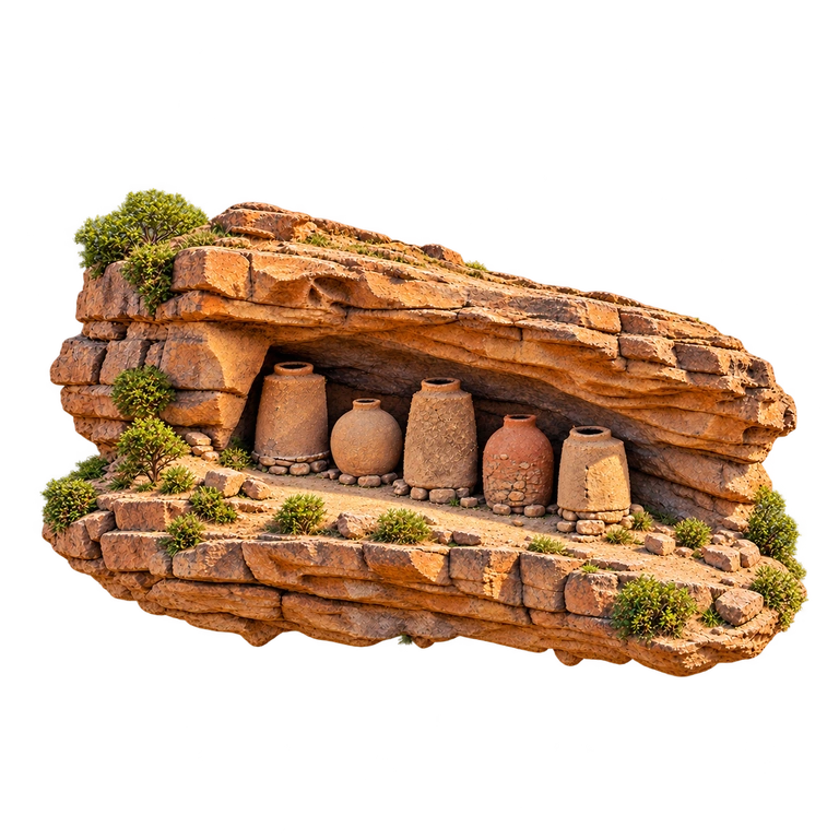 Illustration of Nok Cave Granaries